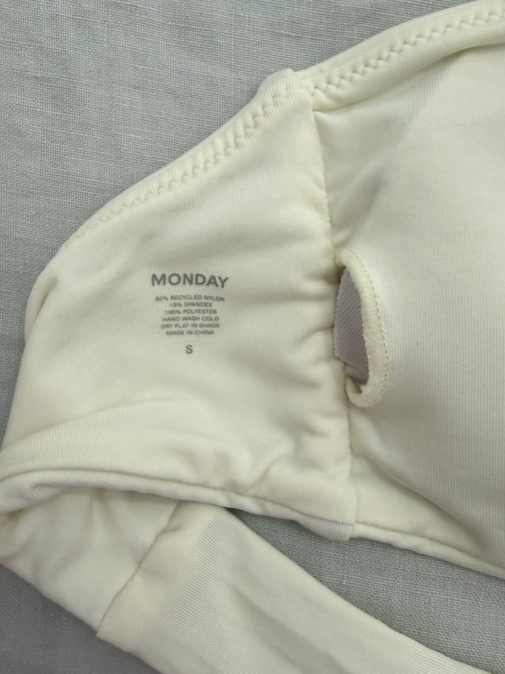 Monday Swimwear Cream Bandeau Bikini Top
